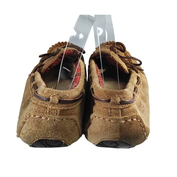 Ugg Kids Size 6 Ryder Jungle Suede Moccasin Slipper Shoes-Lined With Tigers - Picture 5 of 11